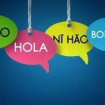 Speech bubbles with different languages saying "hello"